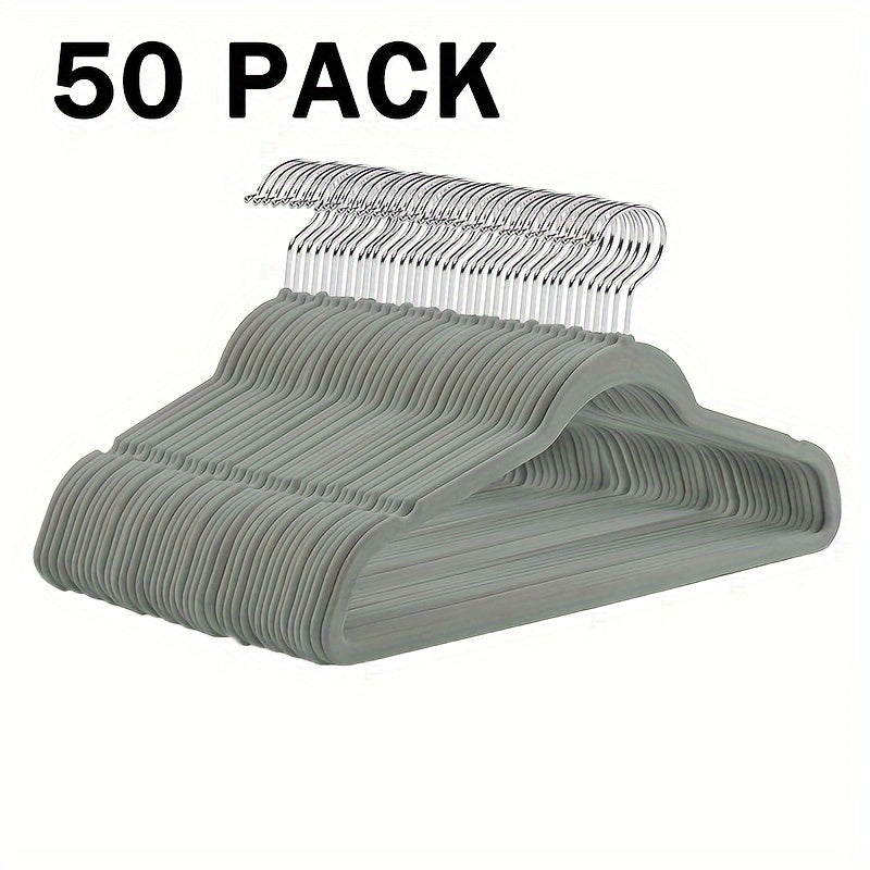 50/30 Pack Velvet Hangers Non-Slip Space-Saving for Coats Pants Dresses