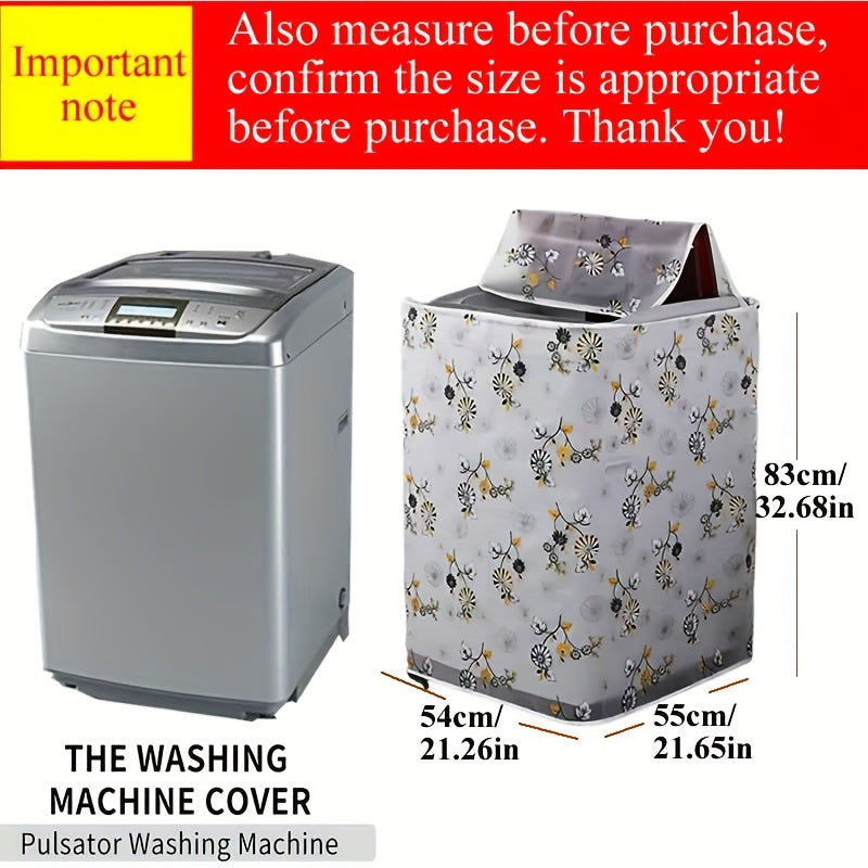 Washing Machine Cover Waterproof Dustproof Sunproof for Top-Loading 6-8kg