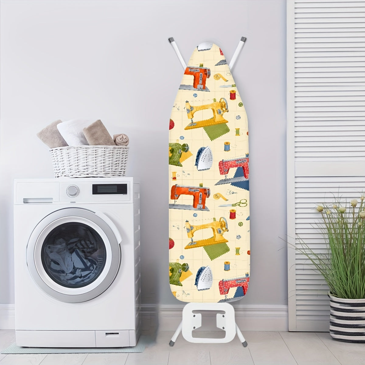 Ironing Board Dust Cover with Elastic Edge and Drawstring Scorch Resistant