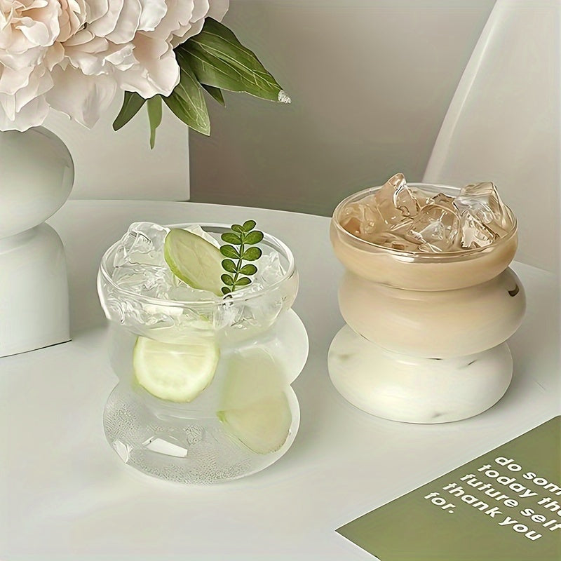 Irregular High Borosilicate Glass Cup for Caterpillar Heat-Resistant Beverages