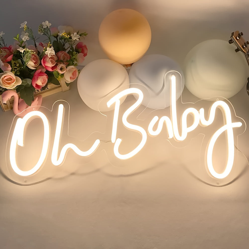 Neon Light Sign for Baby Room or Events with Infinite Dimming Feature