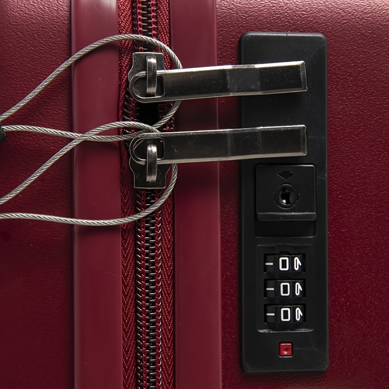 20-Inch Hard Shell Travel Luggage with Spinner Wheels and Combination Lock