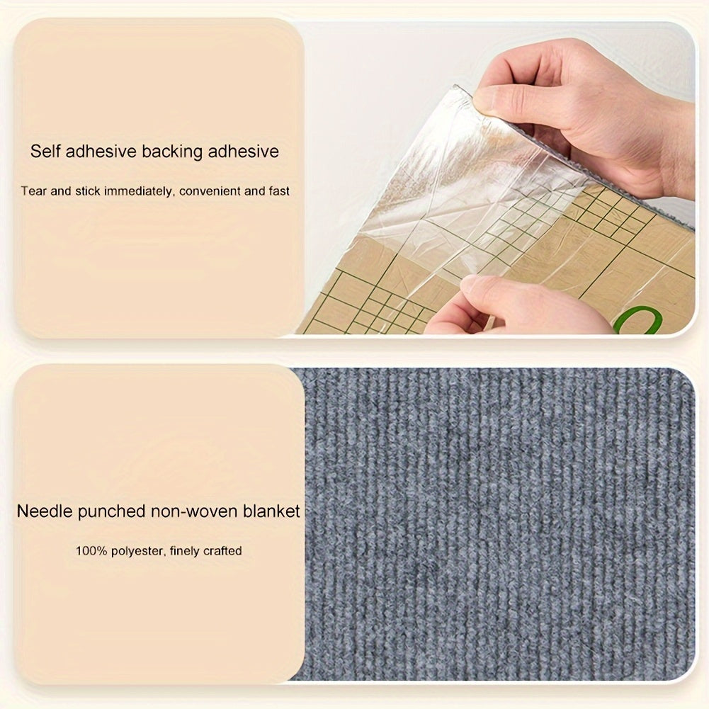 Self-Adhesive Cat Scratching Mat for Walls and Furniture Durable Polyester Fiber