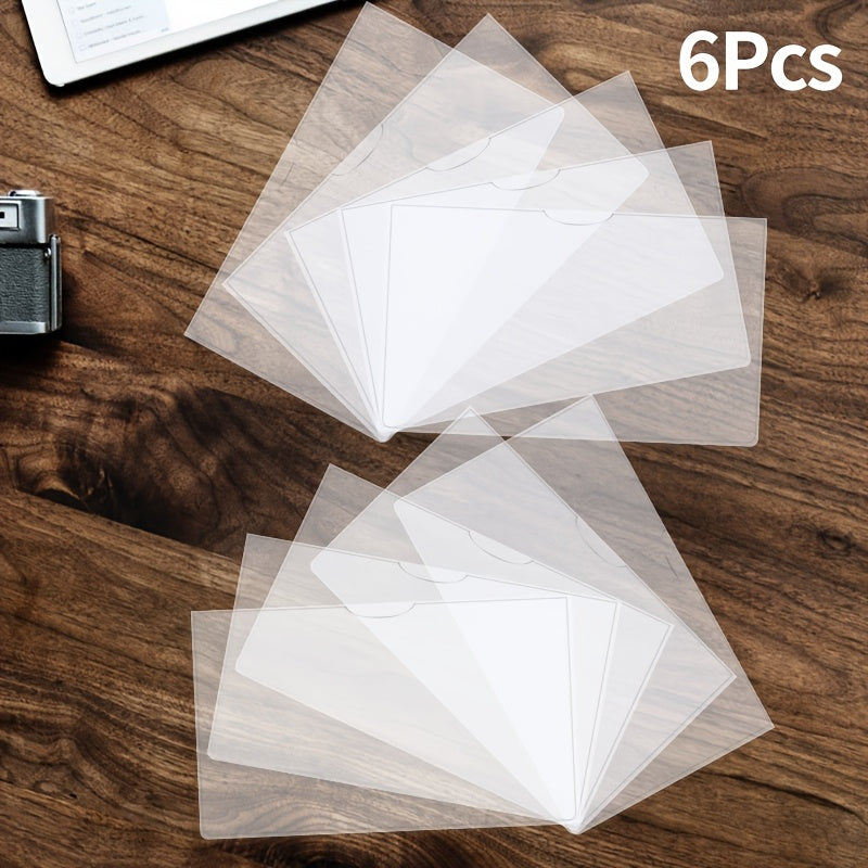 6 Durable PVC Card Sleeves Waterproof Flexible for SSN Medicare Cards