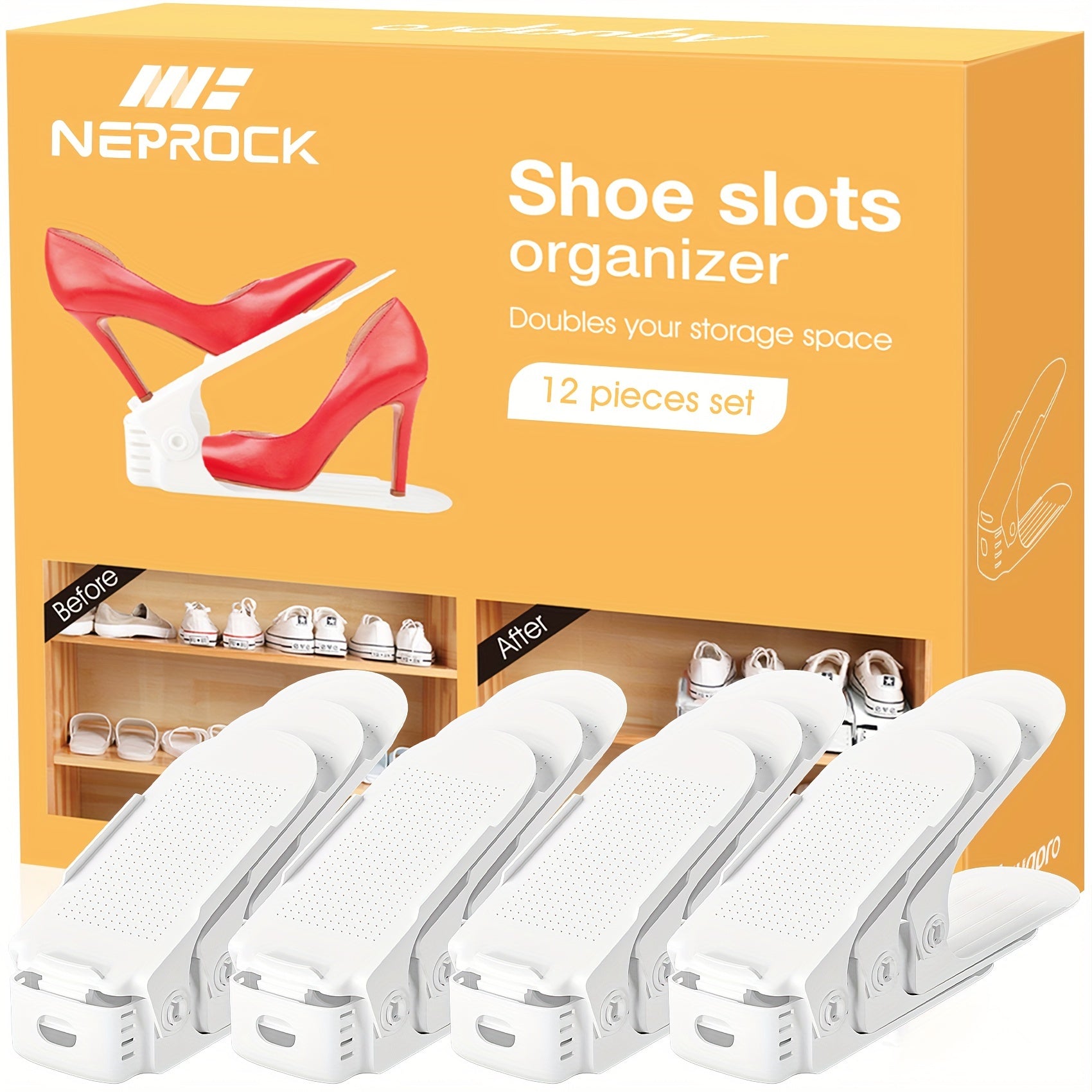 Adjustable Double-Deck Shoe Rack for Entryway and Bedroom Holds 22 Pairs