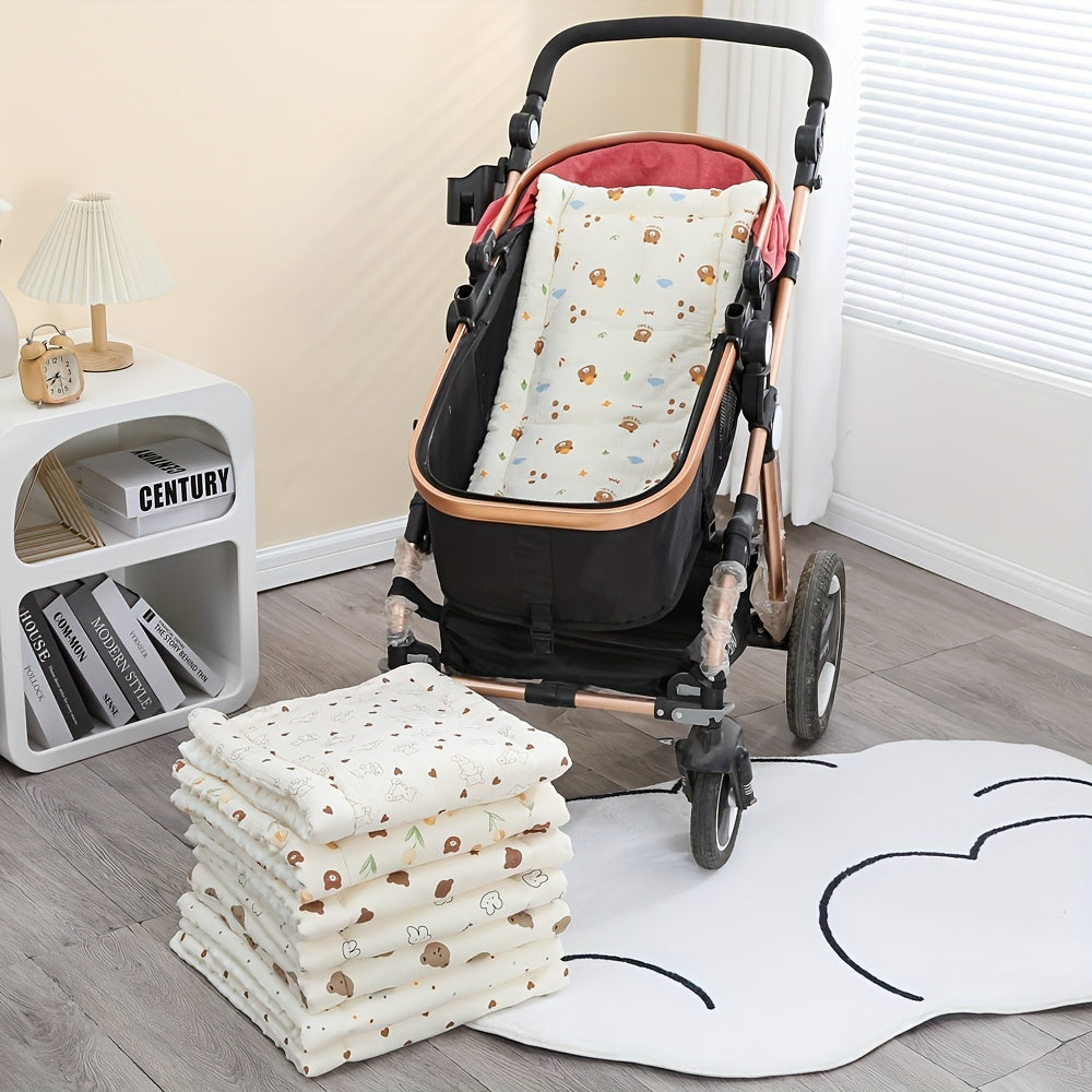 Yumshoq gazli stul qoplamasi, mo'yna bilan qoplangan va qo'ziqorin bargi dizayni bilan, bolalar uchun aralash ranglarda