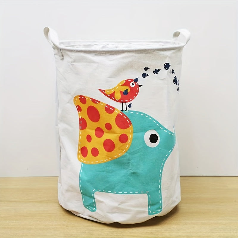 Cesta de almacenamiento plegable de dibujos animados para ropa, juguetes y artículos del hogar