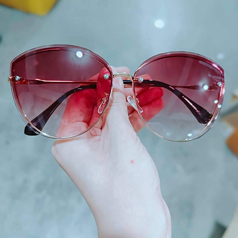 Korean Summer Fashion Glasses Cat Eye Ocean Film Decorative Eyewear