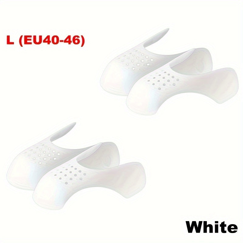 2 Pairs Anti-Wrinkle Shoe Stretchers for Sneakers Black White