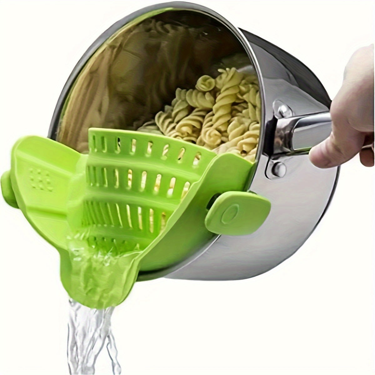 Adjustable Plastic Clip-On Strainer for Pots and Pans, Kitchen Colander