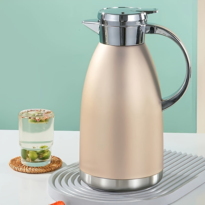 Blue 1.8L Stainless Steel Vacuum Insulated Kettle with Black Lid for Hot Cold Drinks