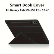 Faux Leather Tablet Cover for Samsung Galaxy Tab S9+ and S9 FE+ with Magnetic Closure and Adjustable Stand