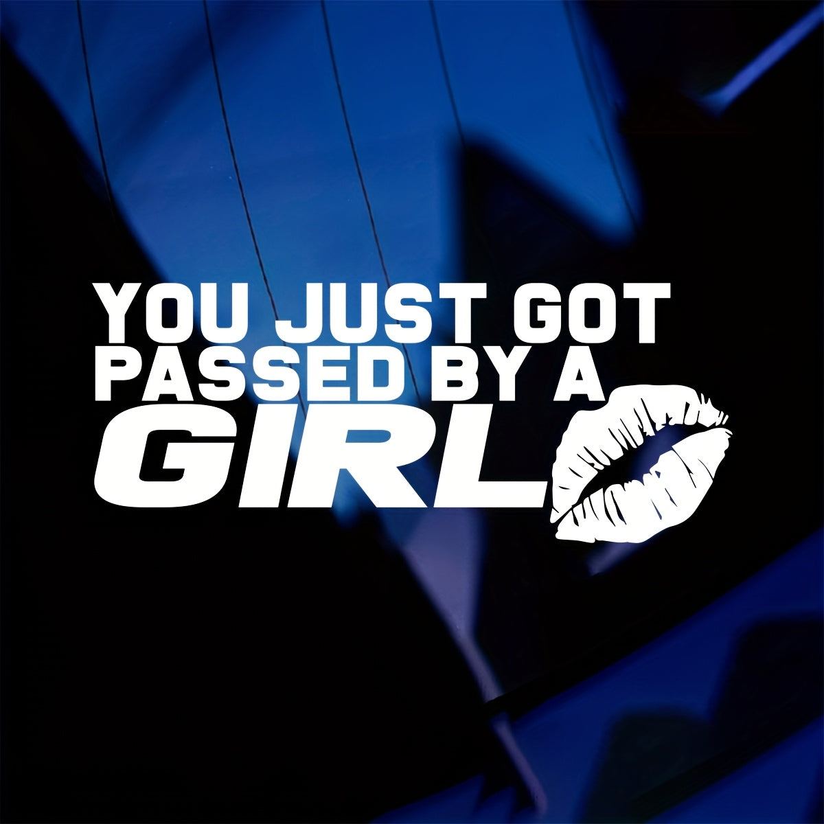 Girl Glitter Red Lip Print Car Sticker Waterproof Vinyl Decal