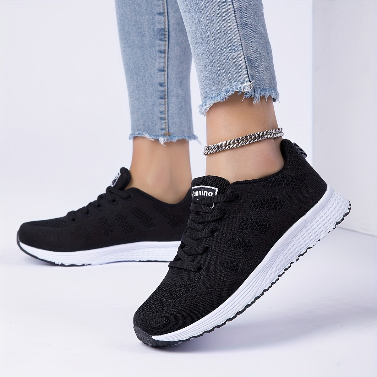 Women's Breathable Mesh Running Shoes Casual Sneakers Pink Gray Lightweight