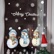 Christmas Window Clings Reindeer Snowman Holiday Wall Art UV-Resistant Removable