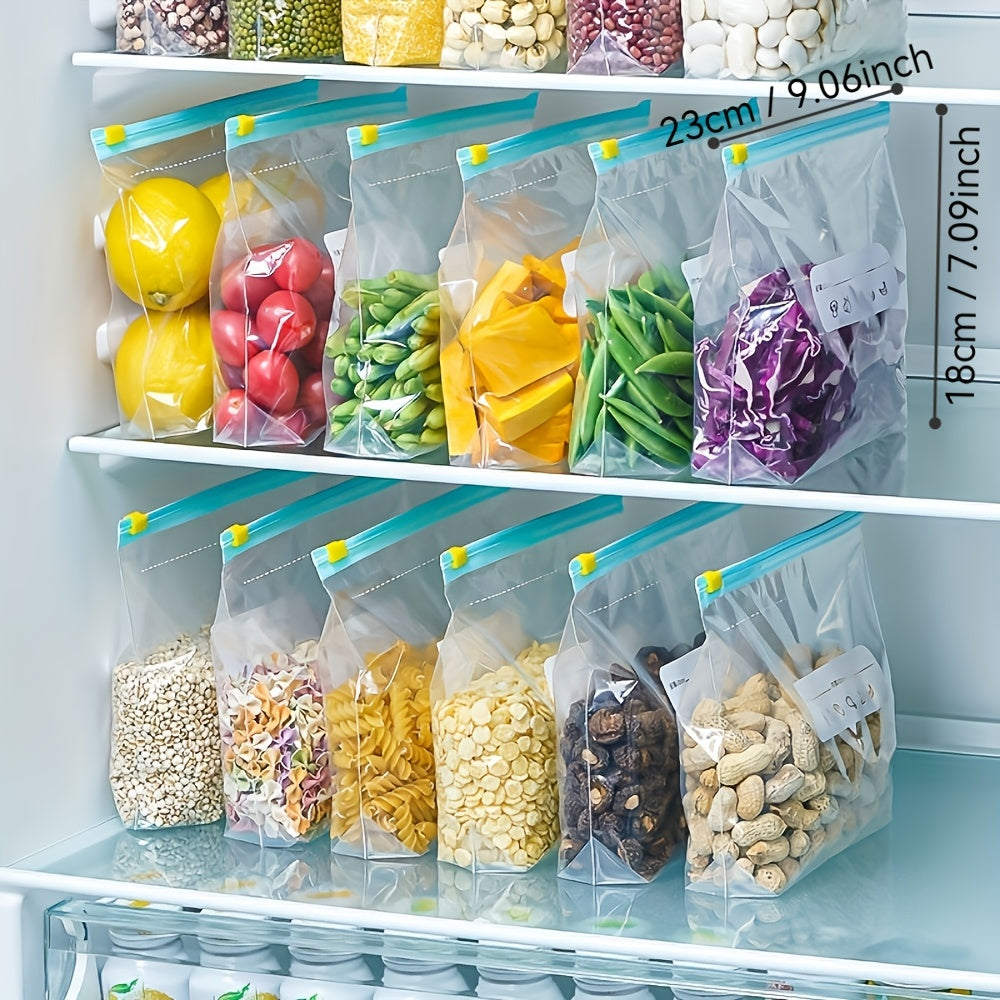 Reusable Freezer Bags Set of 10 Leak-Proof Zipper Lock Food Storage Organizer