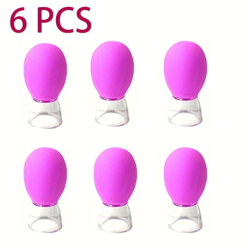6-Piece Silicone Facial Cupping Set for Face, Body, Hands and Neck
