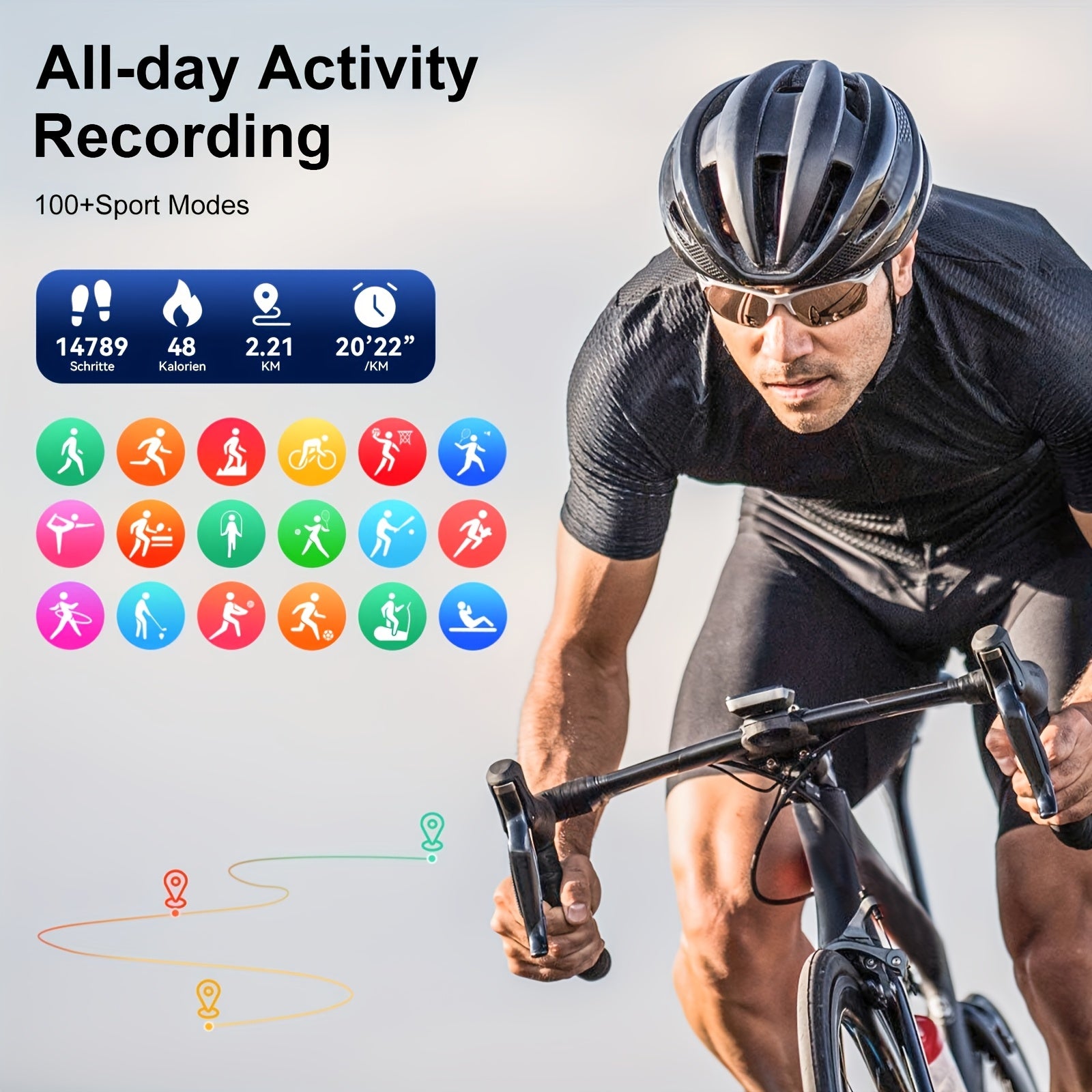 Smart Watch for Men and Women Waterproof Fitness Tracker with Wireless Calling and Notifications