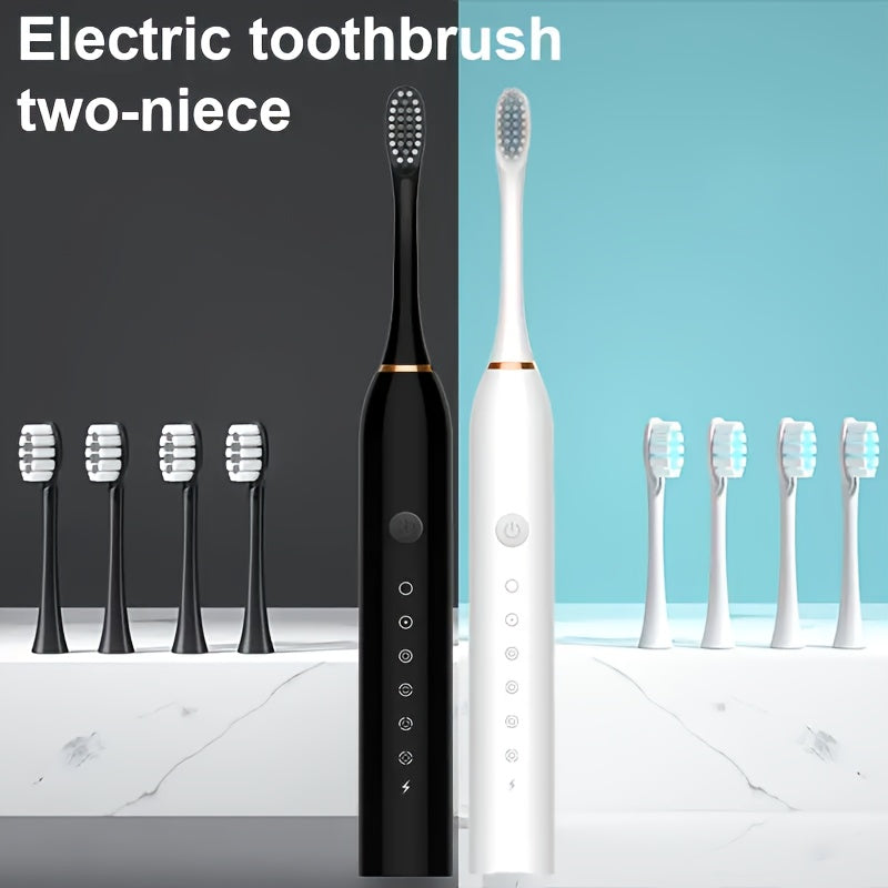 Unisex Rechargeable Electric Toothbrushes with 6 Modes and Soft Brush Heads