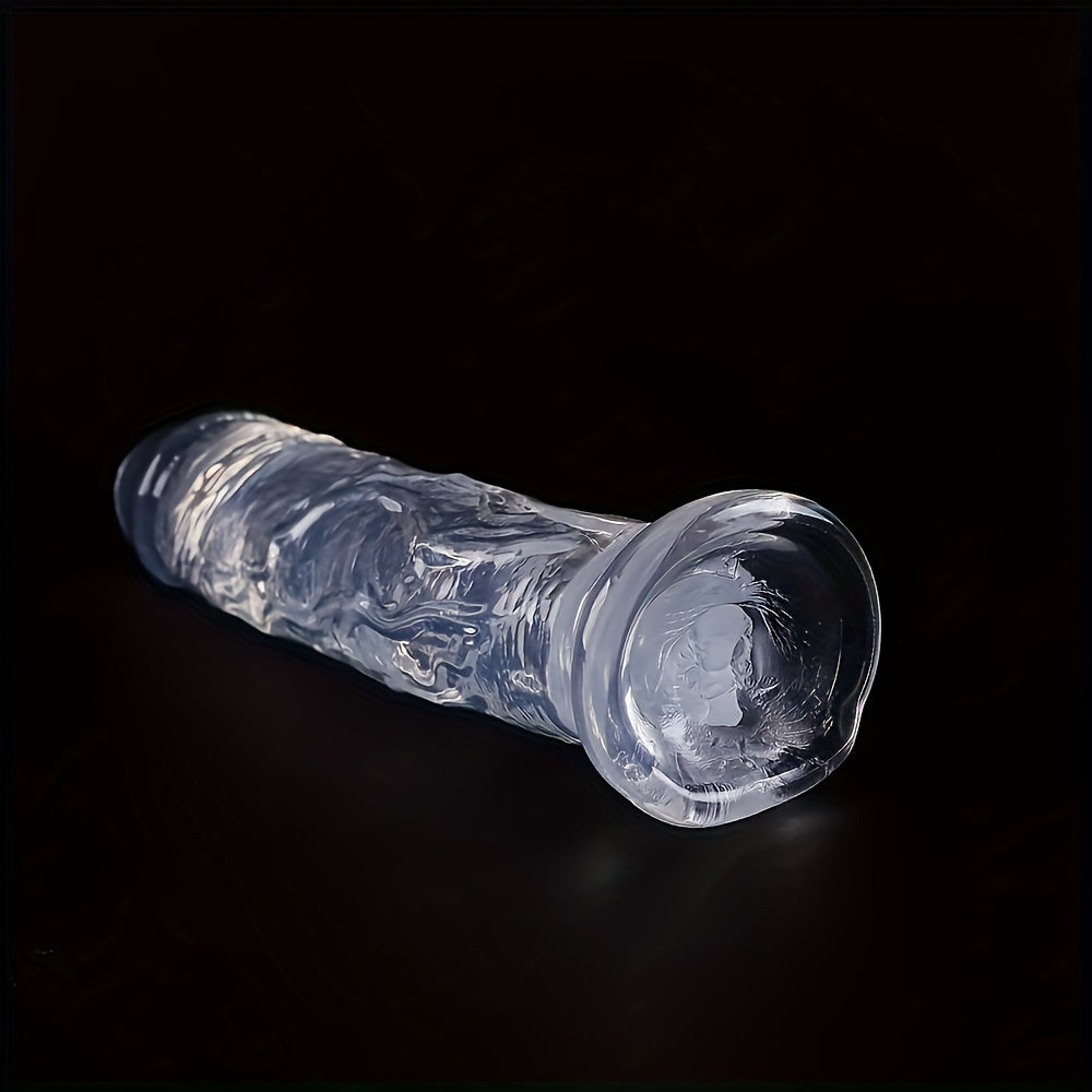 Unisex Transparent Soft Bendable Masturbator with Suction Cup Adult Sex Toy