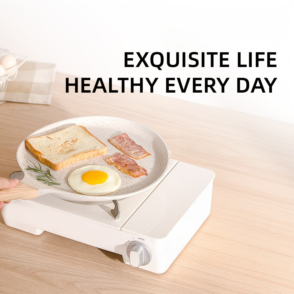 Sartén antiadherente de 28cm para cocina de gas e inducción, aluminio duradero, fácil de limpiar