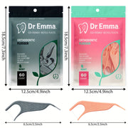 60 dona ortodontik flossers uchun braketlar mo'ljallangan, nashrli ta'm, tish tanlovi