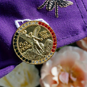 Erkaklar moda aksessuariysi Meksika 50 Peso xotira sikkasi shlyapa klipi rhinestone zink alloy