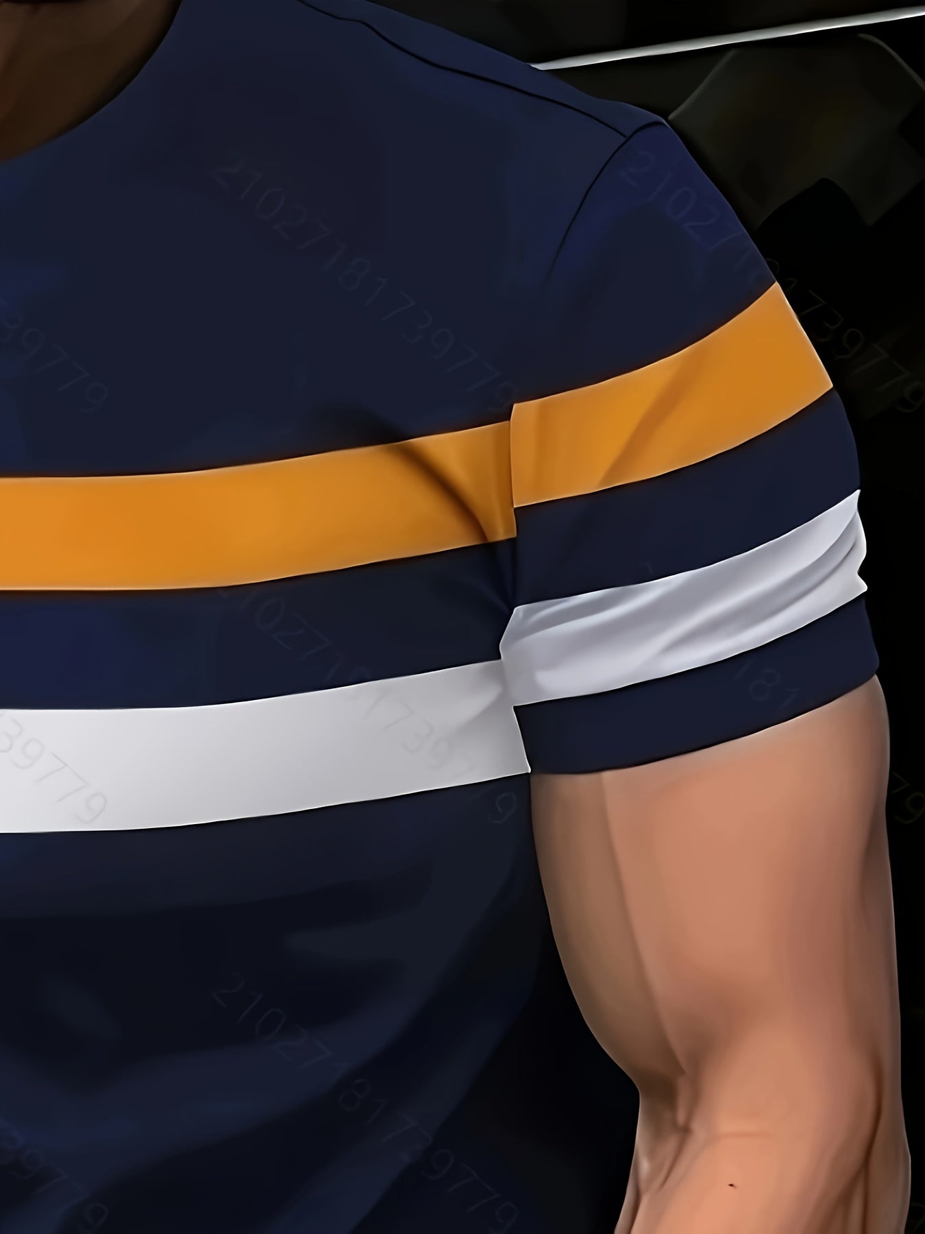 Men's Summer Casual Crew Neck T-Shirt 100% Polyester Knit Breathable Soft Regular Fit