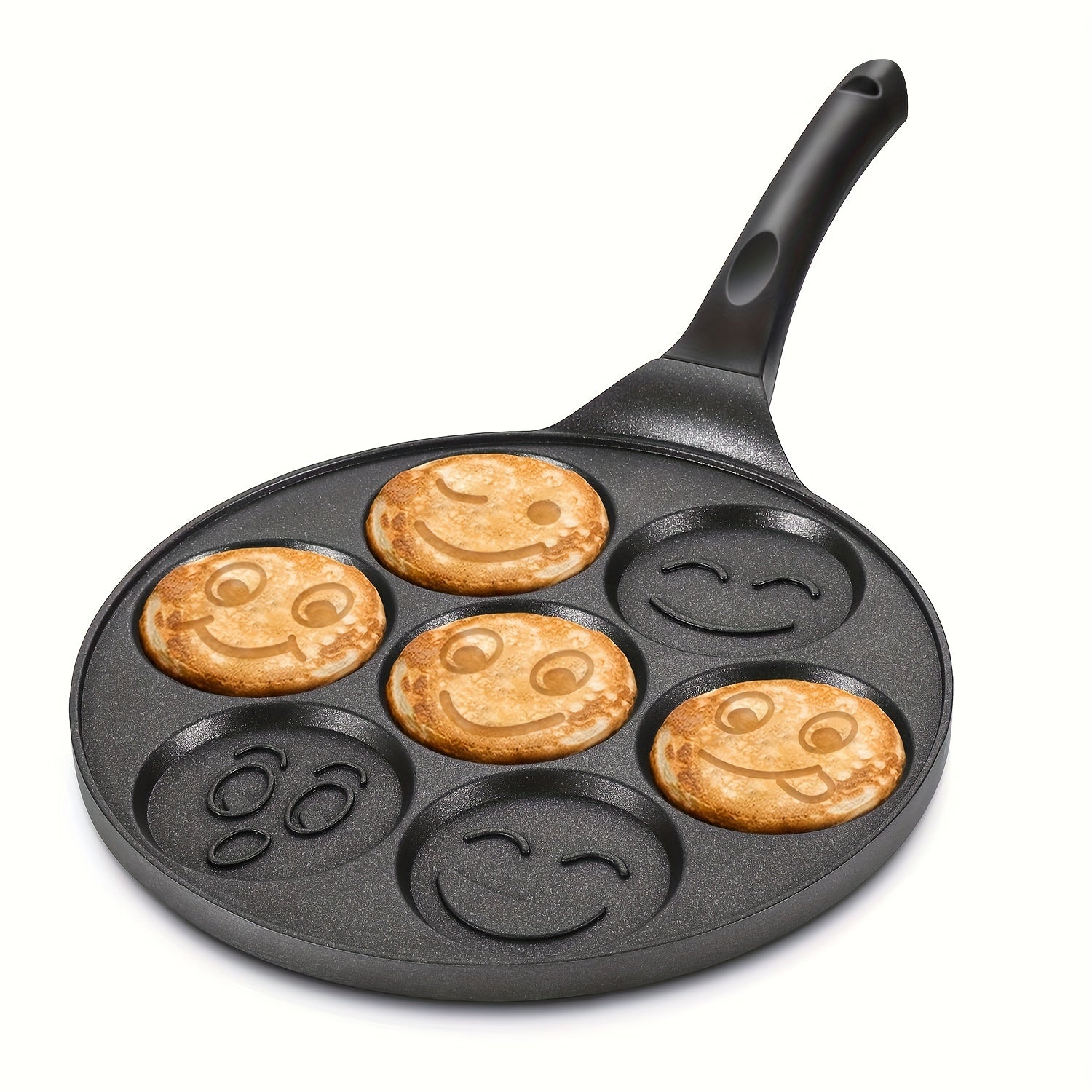 Non-stick aluminum pancake pan 7 cavities face design hand wash
