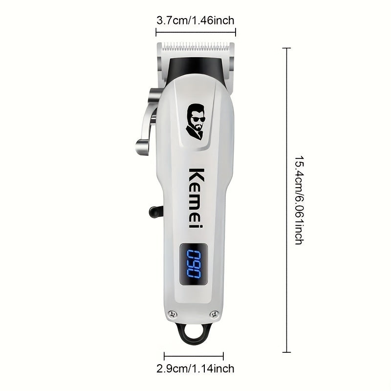 Rechargeable Hair Clipper with Digital Display Professional Trimmer for Men