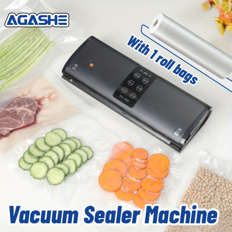 Vacuum Sealer Machine with 1 Roll of Bags 25x500cm Automatic Food Preservation