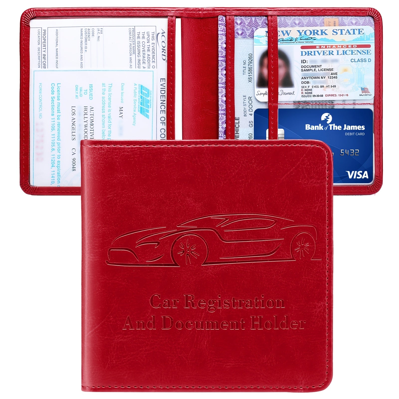 Мужской и женский кожаный кошелек для документов автомобиля RFID-блокировка тонкий держатель карт