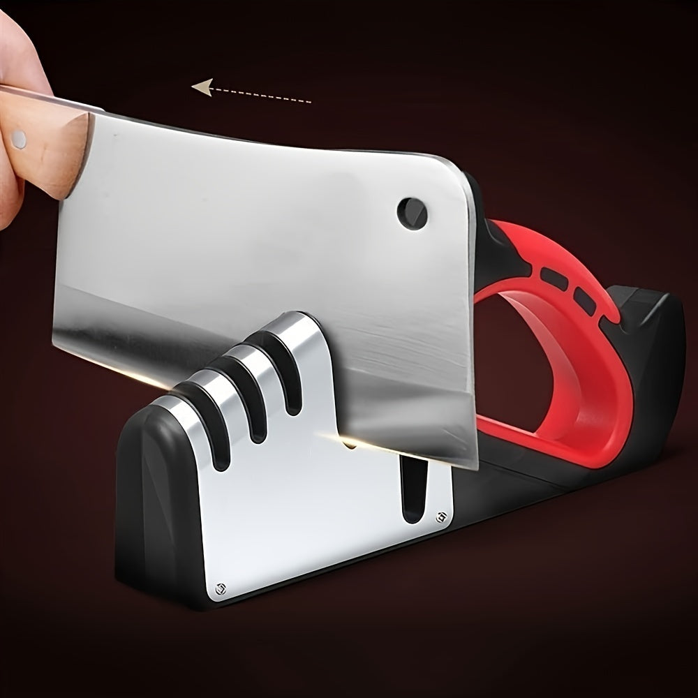 Multifunctional Kitchen Sharpener for Knives and Scissors with Sharpening Stone