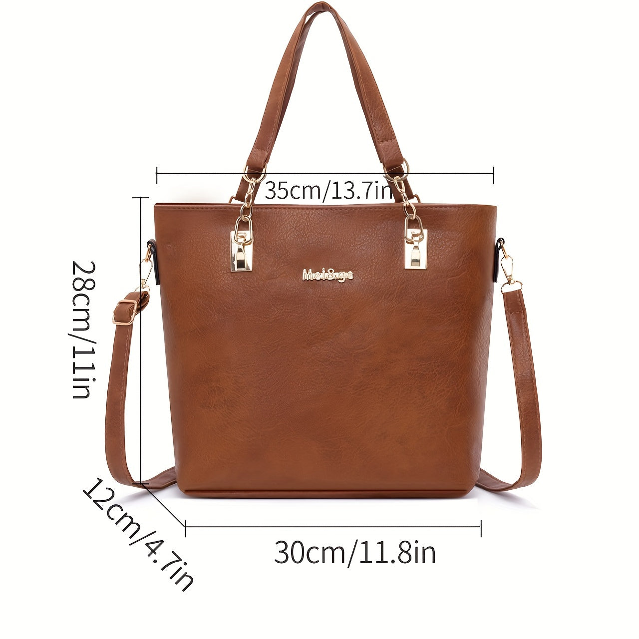 Six-Piece Women's Handbag Set with Shoulder and Messenger Bags in PU Leather