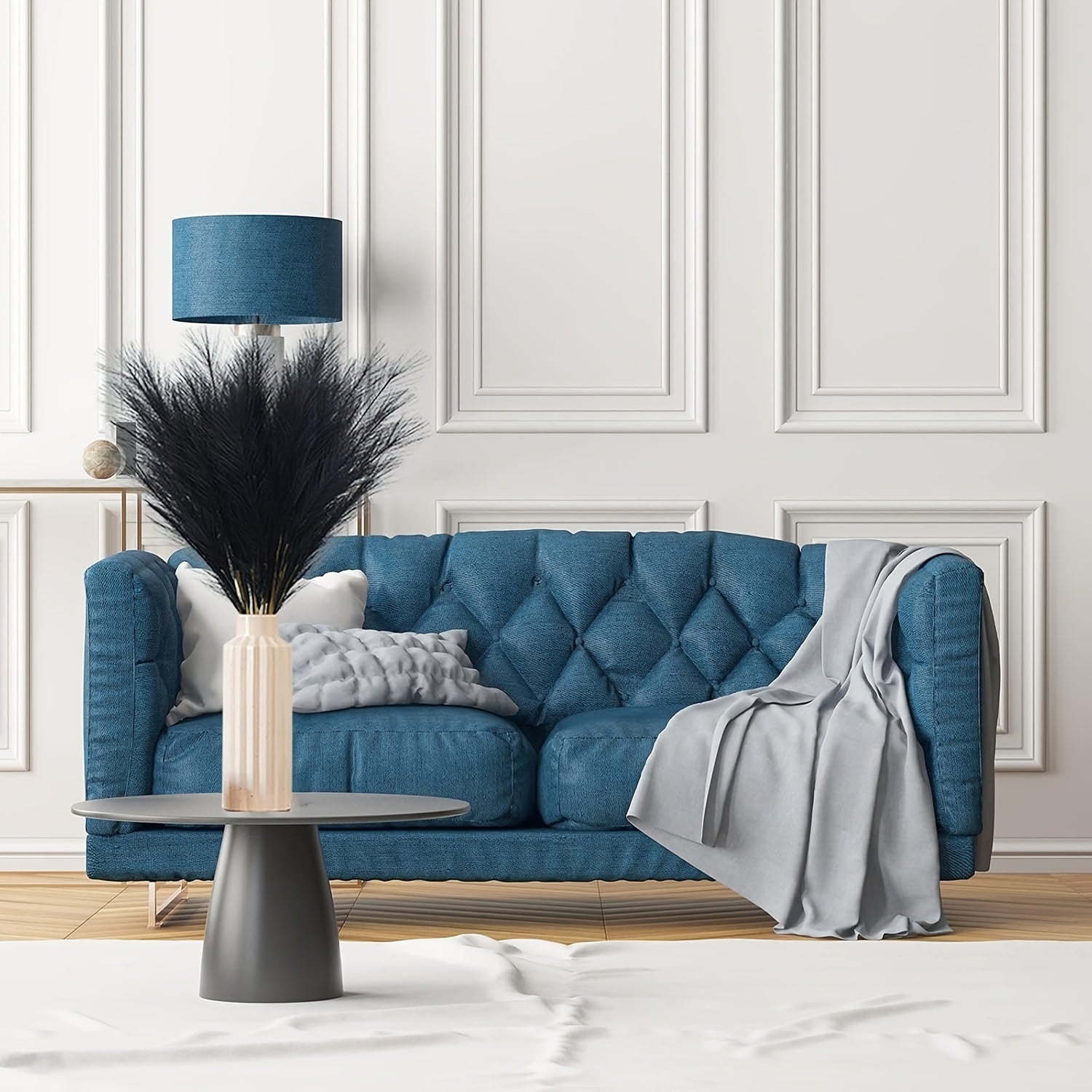 Decoraciones de hierba de pampas artificial bohemia de 54.86cm para uso en mesas durante las fiestas