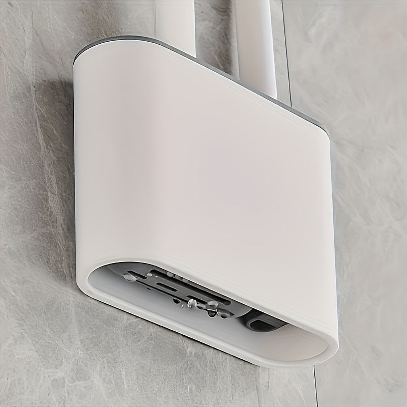 Набор щеток для унитаза с 2 щетками и 3 крепежными элементами, самоклеящийся, мягкие головки