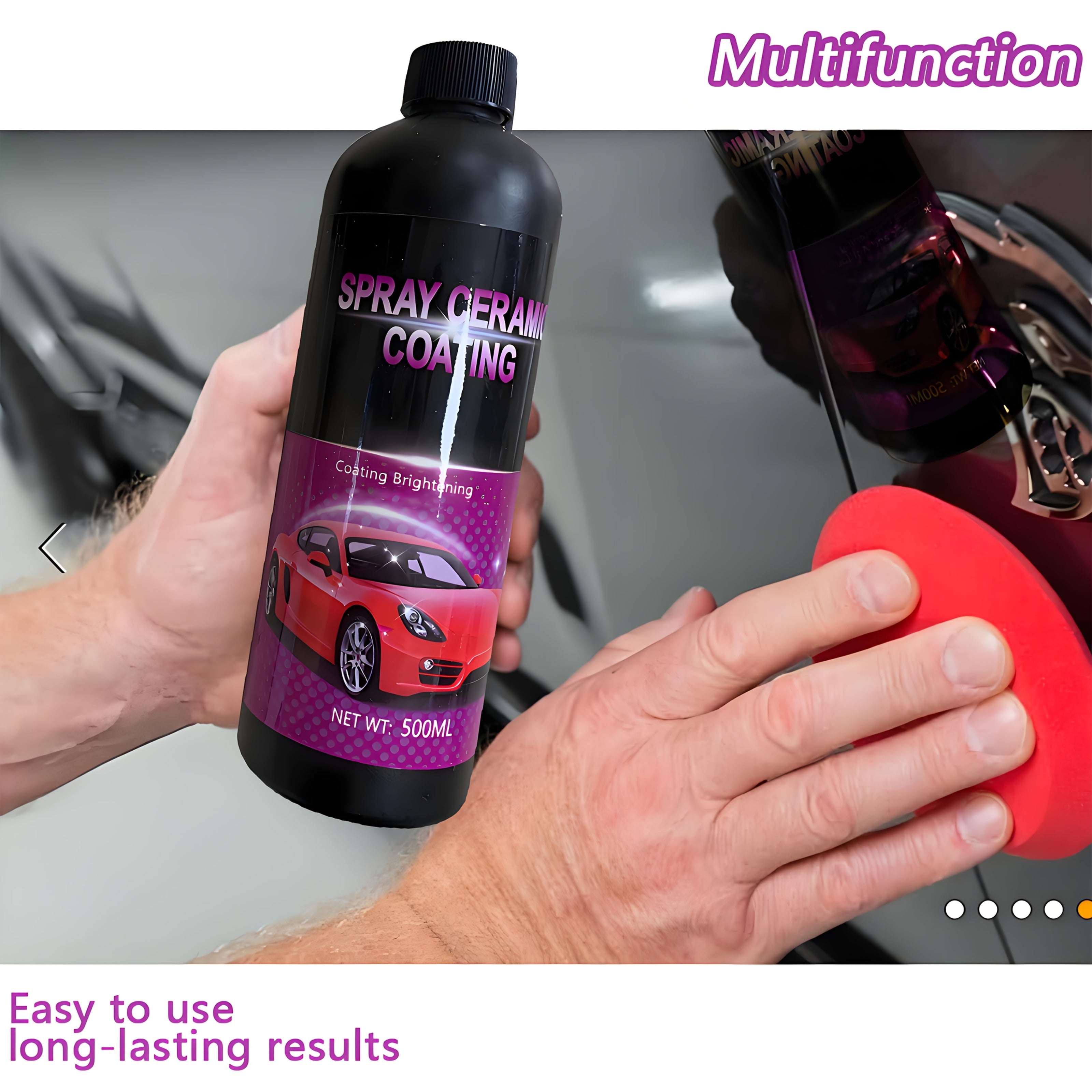 Универсальный спрей керамического покрытия для автомобиля 500 мл Быстрая ремонтопригодность Долговечная защитная пленка