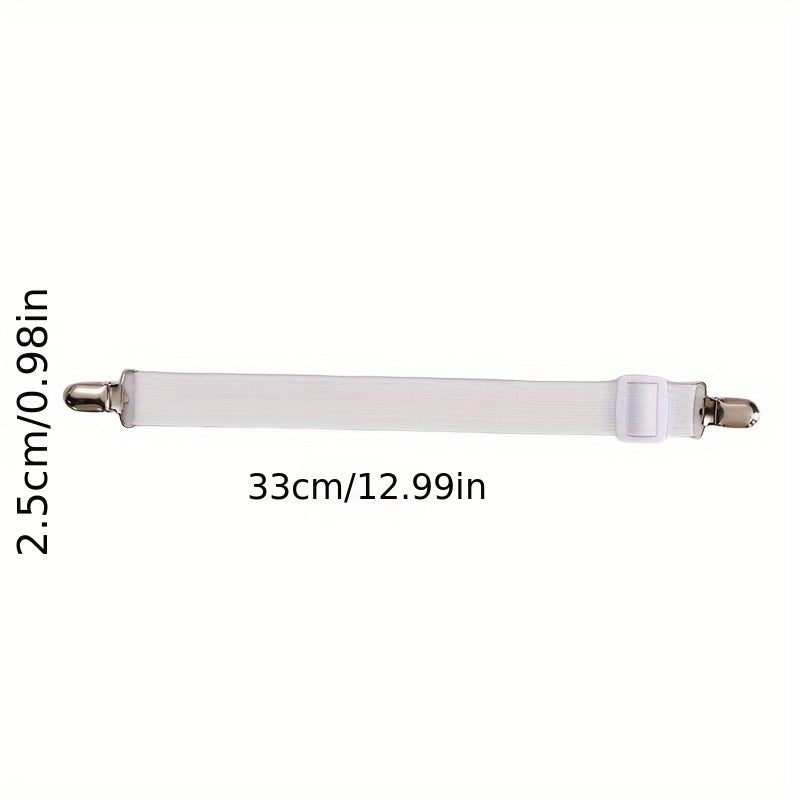 White Elastic Sheet Holder for Sofa Cushions and Mattresses Non-Slip Bed Strap