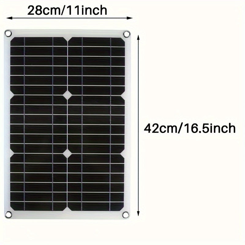 2-Piece 40W Solar Panel Kit with Dual USB Outputs and Controller for Car Boat RV Camping