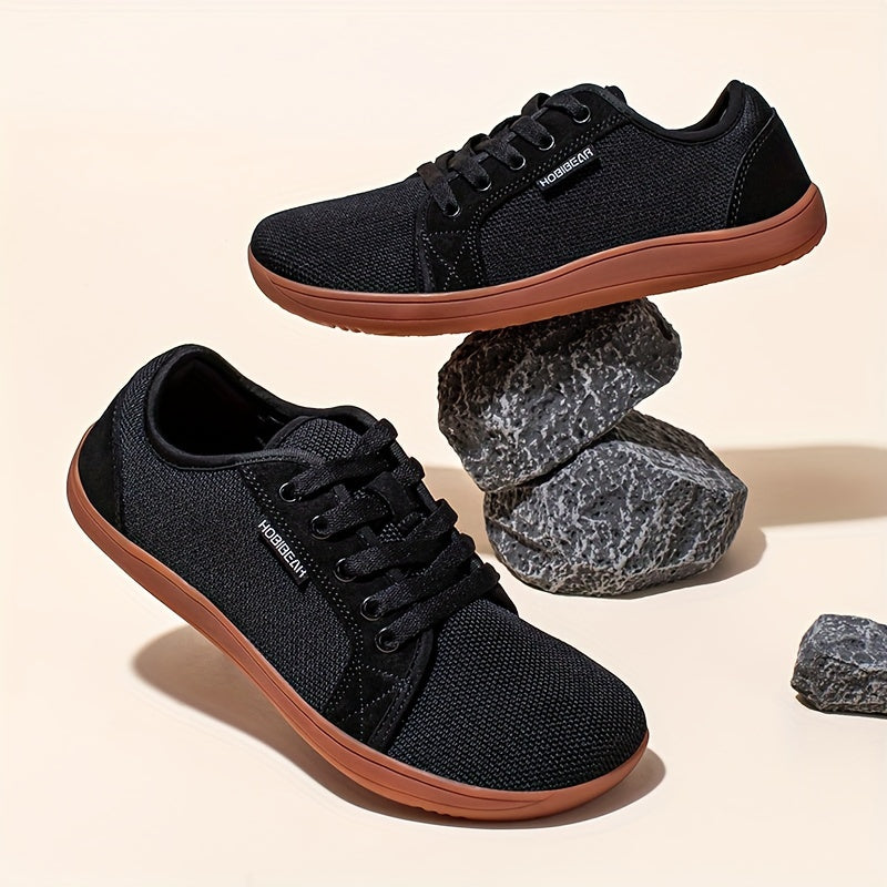 Unisex Wide Toe Trekking Shoes Breathable Mesh Rubber Sole Casual Outdoor Hiking