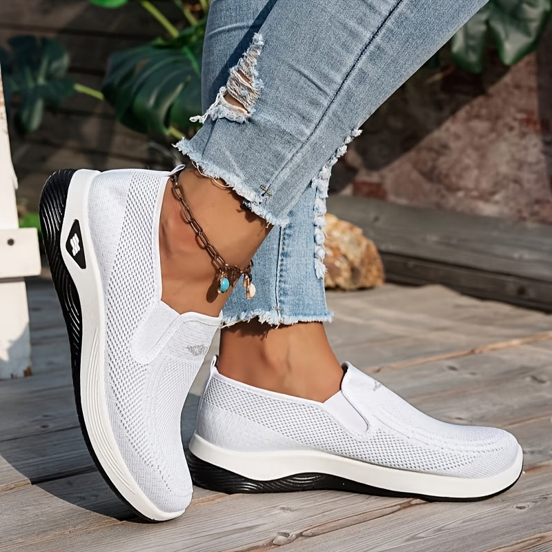 Women Slip-On Loafers Breathable Mesh Casual Shoes for Walking and Daily Wear