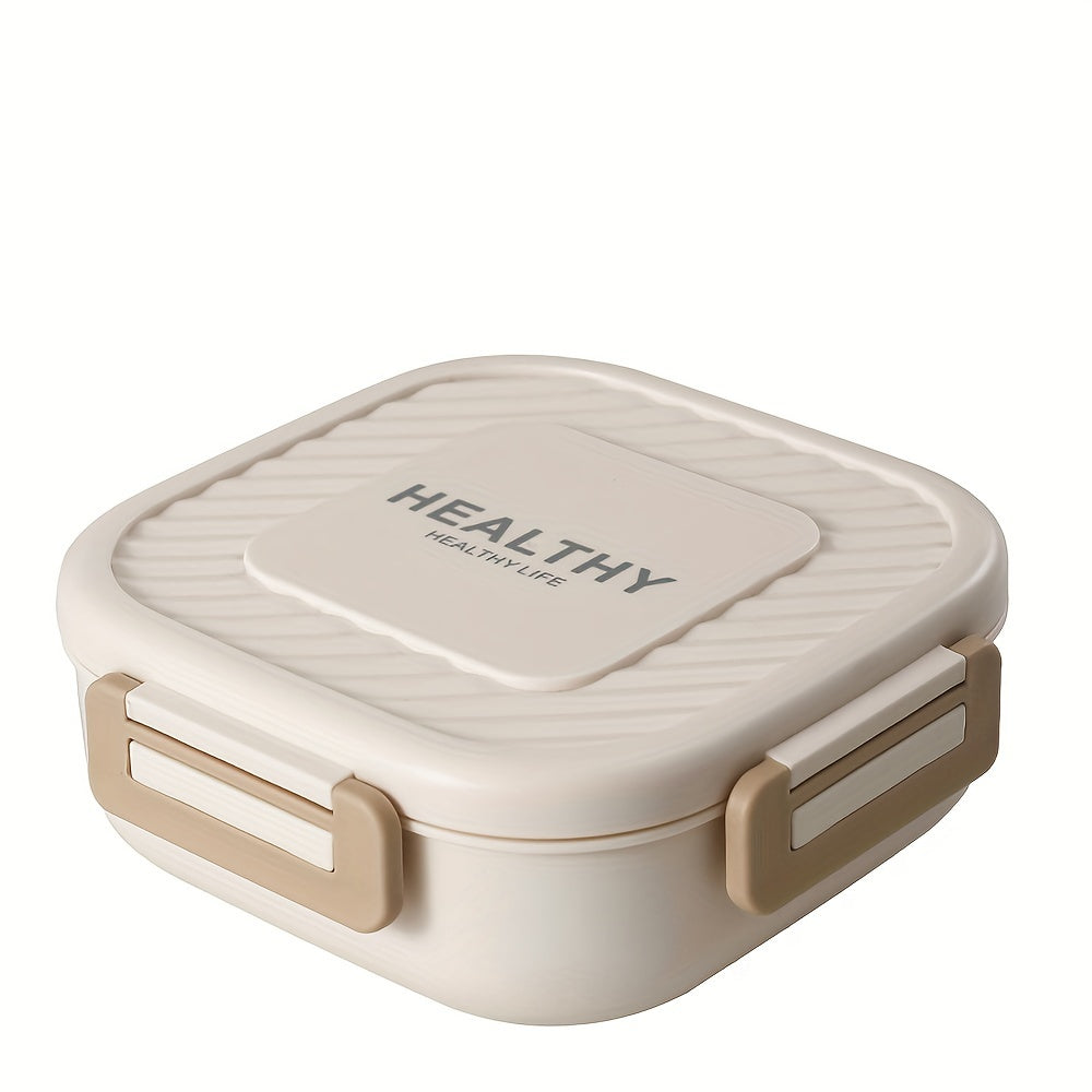 Plastic Square Grid Lunch Box for One with Leakproof Design for Outdoor and Fruit Salad Storage