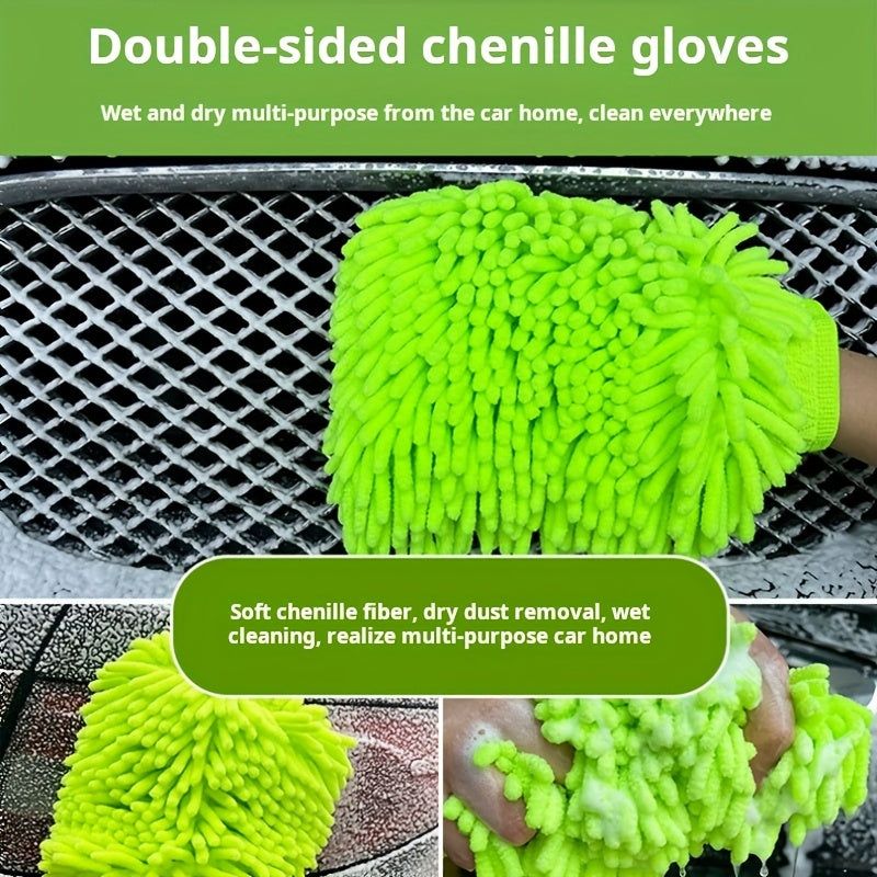 Kit de limpieza de coches 13 piezas, mopa extensible, cepillos de fregar, limpiador de neumáticos, plástico duradero