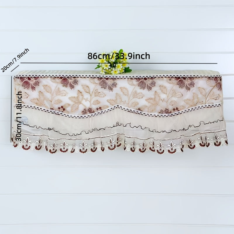 Защитите свой настенный кондиционер с помощью этого набора из 2 чехлов с кружевной вышивкой в европейском стиле. Эти чехлы, предназначенные для гостиных и спален, обеспечивают полную защиту от пыли и пятен, а также устойчивы к насекомым и