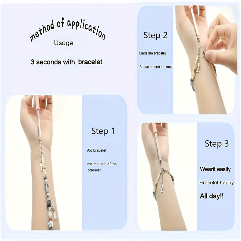 Women's Jewelry Tool Bracelet and Necklace Clasp Fastener with Multicolor Hooks