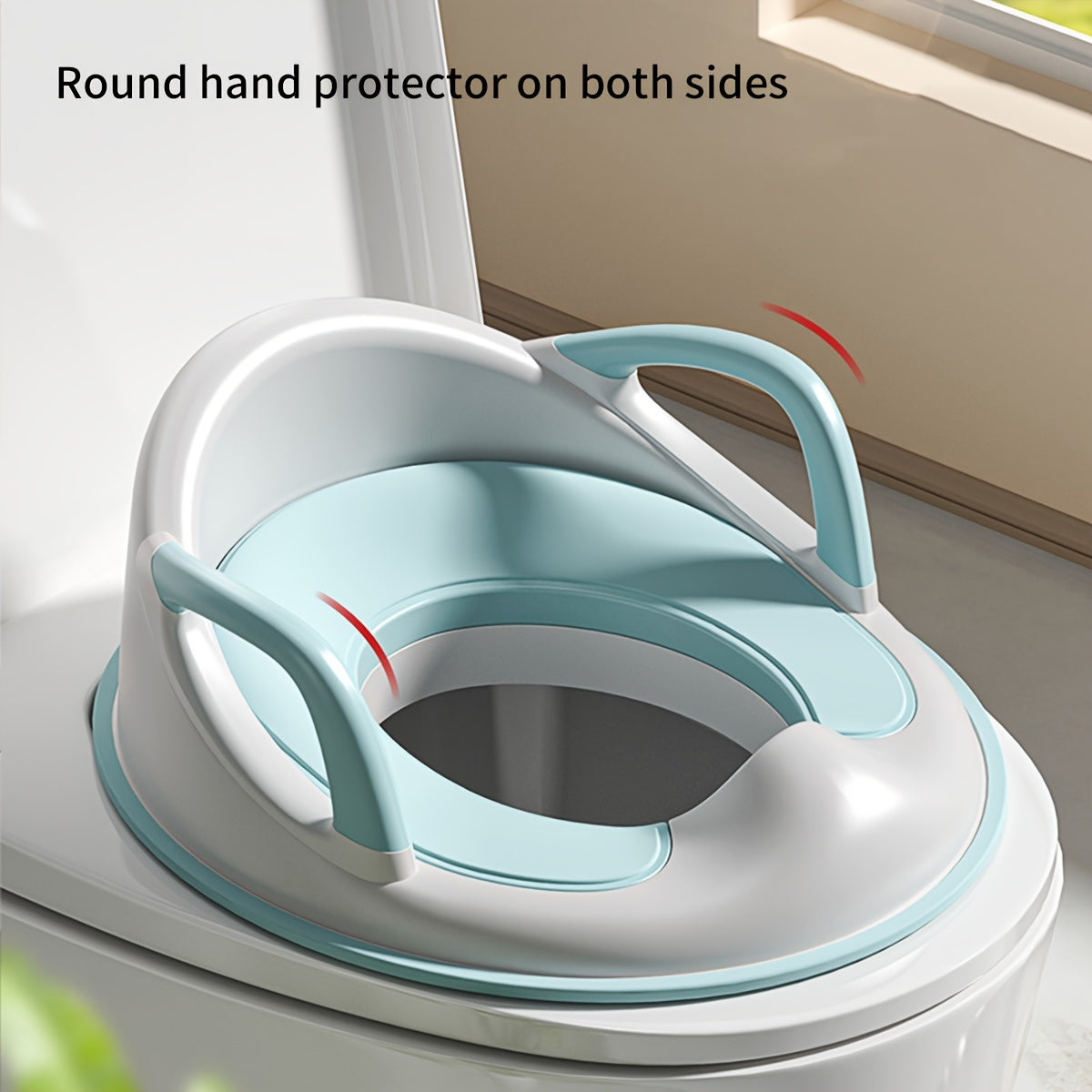 Potty Training Seat for Ages 3-6 with Handles Durable Plastic Easy to Clean Dual Color