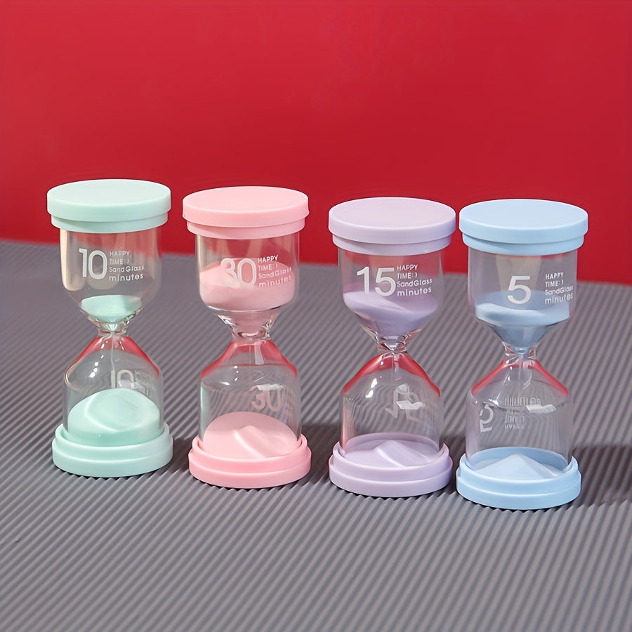 Vibrant Glass Sand Timer Set 5-30 Minutes for Games Classroom Home Office Decor