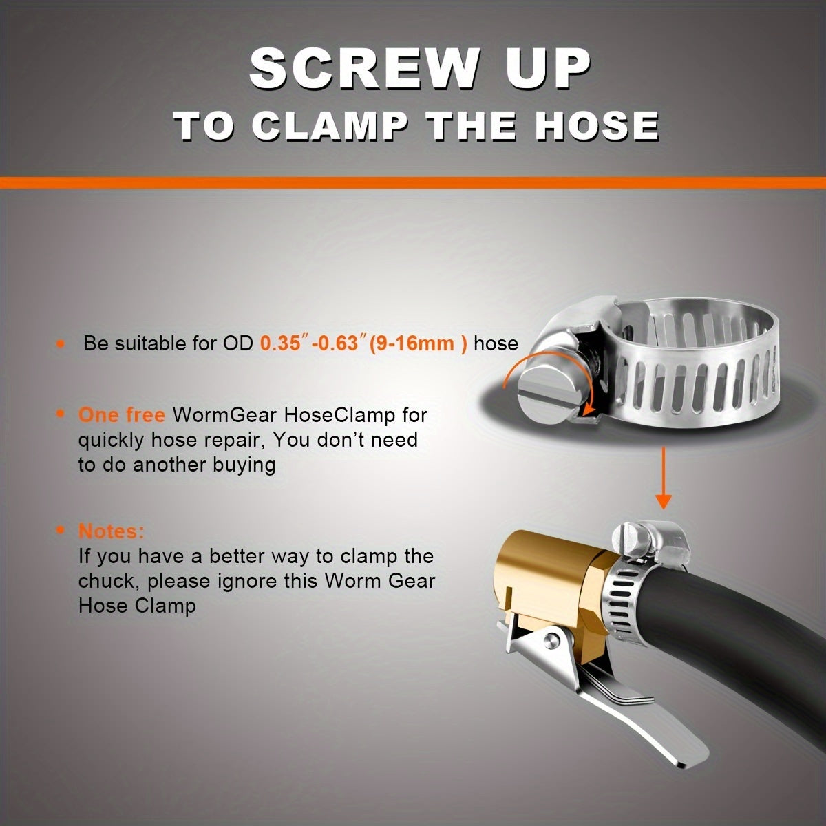 Brass Tire Inflator Lock On Air Chuck 1/4 Inch for Portable Air Compressor