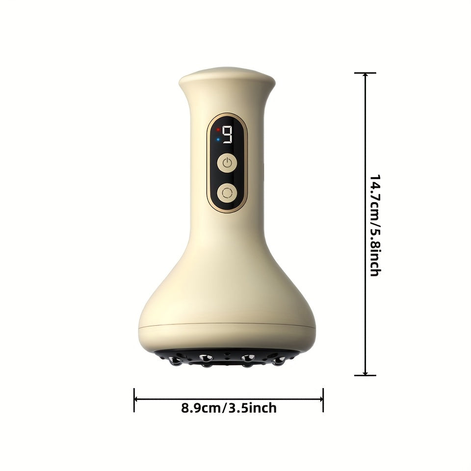 Portable Cupping Massager with Heat Function 9 Levels Rechargeable 1200mAh Ergonomic Design