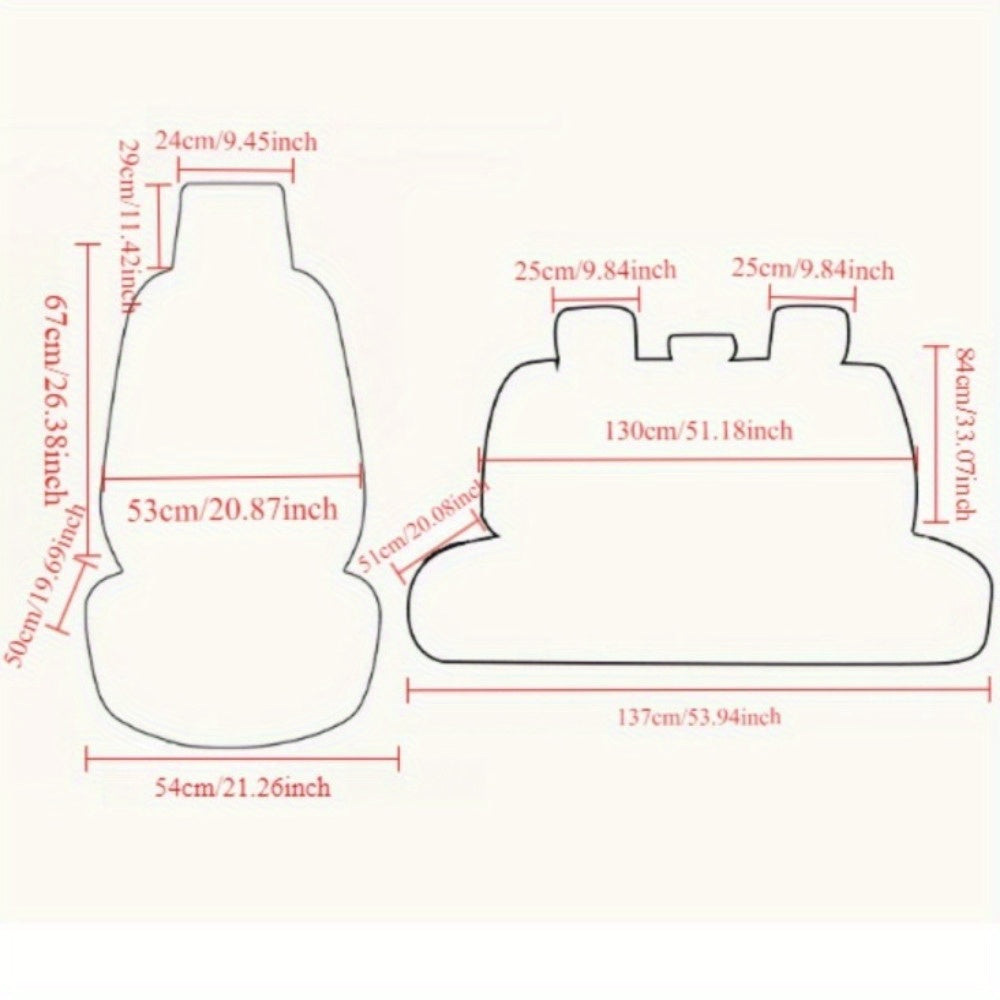 Комплект чехлов для сидений Все сезоны дышащие защитные чехлы для автомобильных сидений